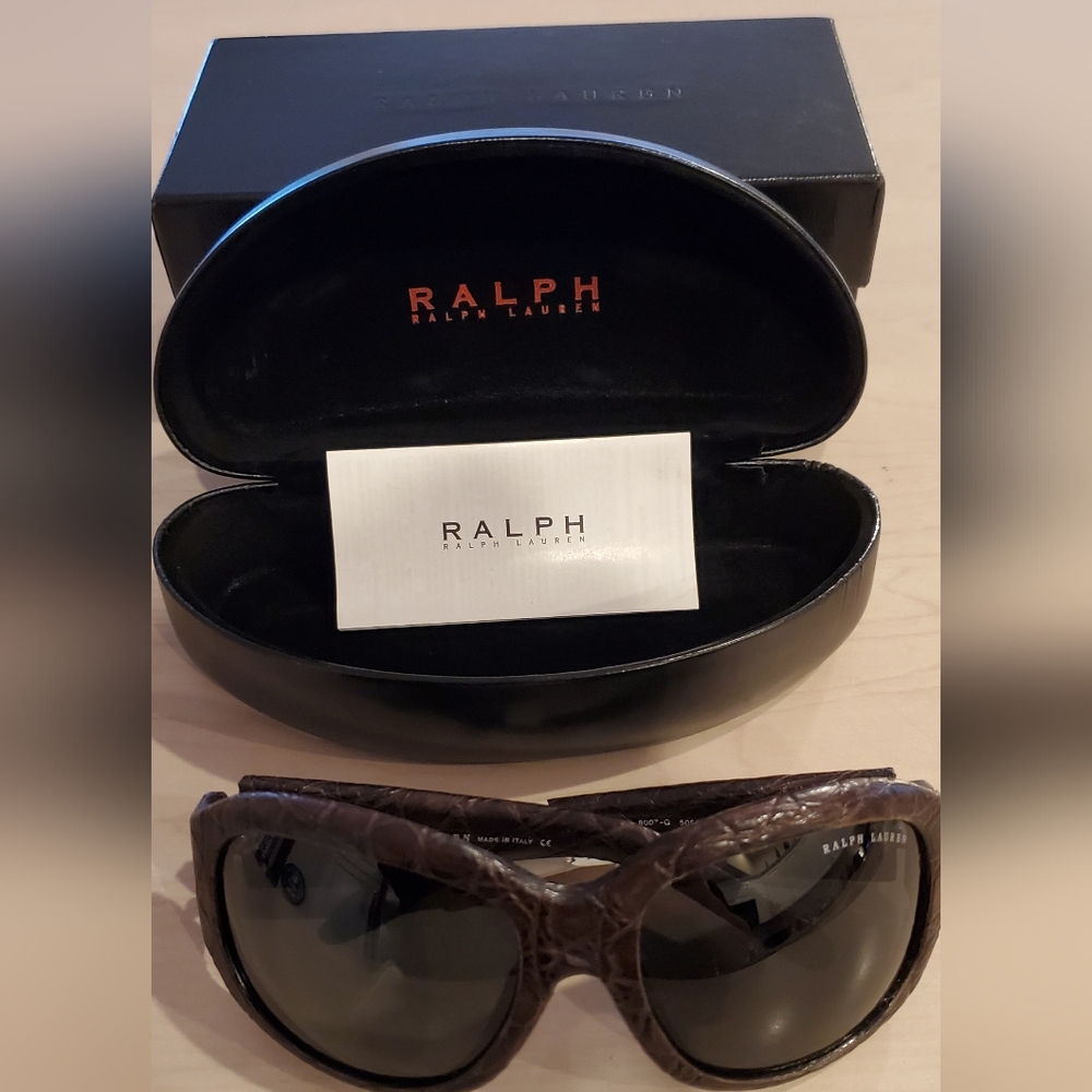 Ralph Lauren authentic brown snakeskin sunglasses